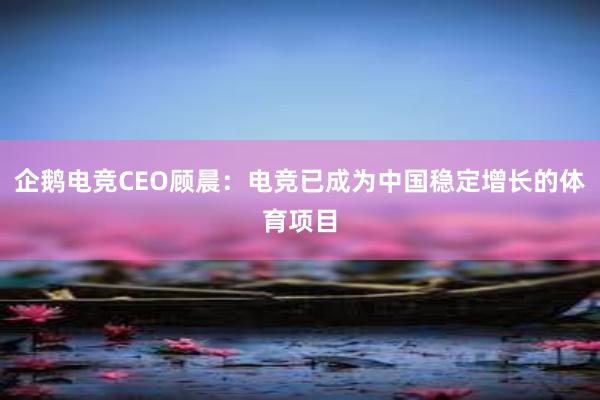 企鹅电竞CEO顾晨：电竞已成为中国稳定增长的体育项目